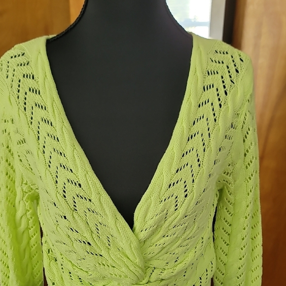 Forever 21 Neon Green Women's Cardigan - Picture 7 of 9